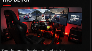 Sim racing cockpit setup